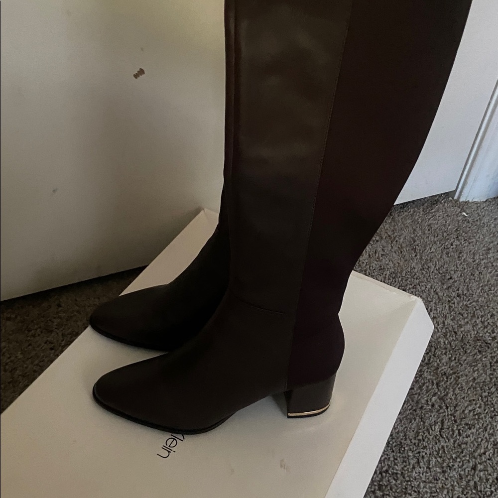 Calvin Klein Women's Chocolate Heeled Boots